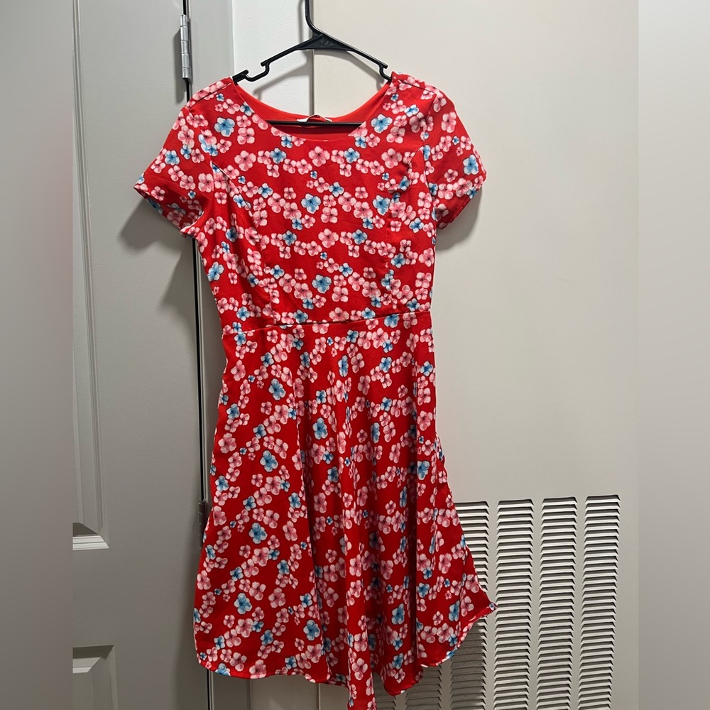 Red fall dress